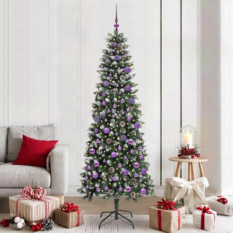 Künstlicher Weihnachtsbaum mit 300 LEDs mit Ständer Grün 210 cm