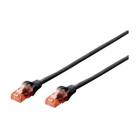 Digitus DK-1612-005/BL RJ45 Câble réseau, câble patch CAT 6 U/UTP 0.50 m noir torsadé par paire 1 pc (1/2)