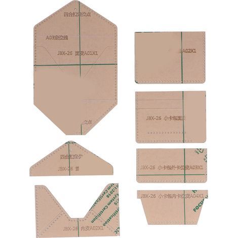 7 Pièces Gabarit Acrylique pour Découpe Précise, Modèle Transparent pour Emballage Cadeaux DIY (1/5)