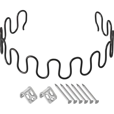 Remplacement de Ressort de Canapé avec Clips et Clous Noir (1/4)