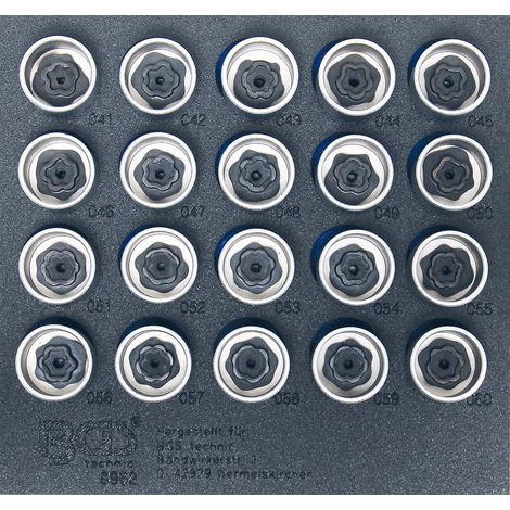 BGS Inserción de carrito de taller 1/6: Juego de herramientas para bloqueo de llantas para BMW de 20 piezas - 8962 (1/2)