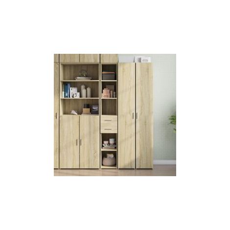 Buffet haut chêne sonoma 30x42,5x185 bois d'ingénierie (1/5)