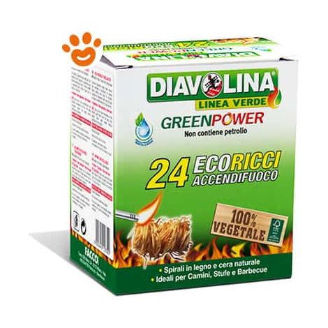 Diavolina Linea Verde Eco-Ricci - Confezione 1 Kg - Combustibili per Stufe