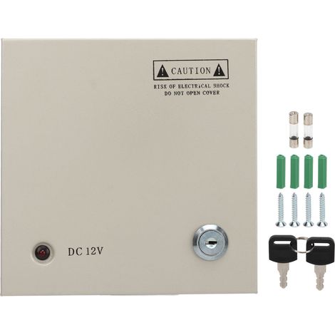 Scatola di distribuzione elettrica per sistemi CCTV, 2V, 4 canali, 5A con interblocco SE e design per la dissipazione del calore.