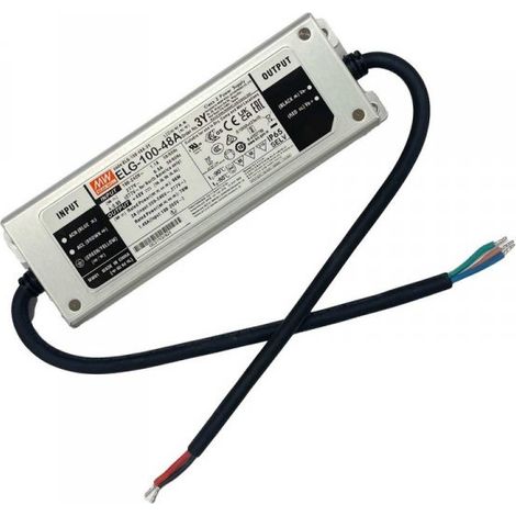 MW MEAN WELL ELG-100-48A-3Y Alimentatore IP67 96W 48V 2A Input 220V e 110V
