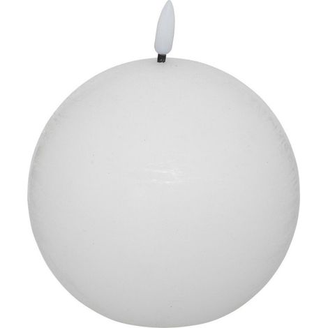 Bougie Boule à LED "Molia" 10cm Blanc