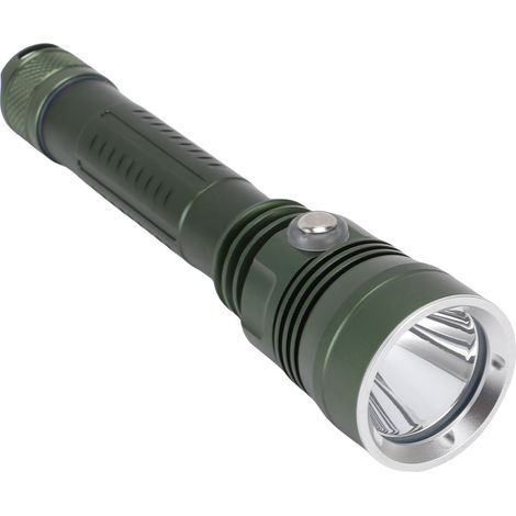 Lampe torche de plongée étanche à 80 m, luminosité réglable, en alliage d'aluminium. (1/5)