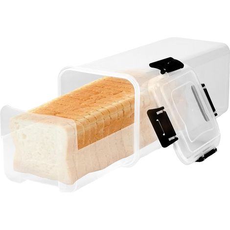 Boîte de rangement pour pain, porte pain, distributeur de pain sandwich en plastique sans BPA pour garder frais, récipient hermétique réutilisable (1/5)