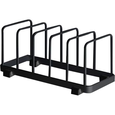 Lntyq Assiette Organisateur, Égouttoir à Vaisselle, Supports à Assiettes, Organisateur d'Étagère à Assiettes, Rangement de Planche à Découper pour Cuisine Comptoir Placard (Noir, 241010cm) (1/5)