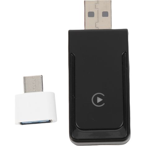 Adaptateur 2 en 1 CarPlay (filaire vers sans fil) et Android Auto, Bluetooth 5.0, WiFi, plug-and-play, pour voiture, modèle CP508D (1/5)