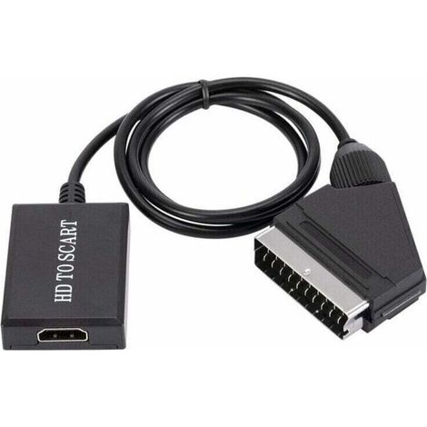 Convertisseur HDMI vers péritel - Adaptateur audio vidéo HD 1080p pour HDMI vers péritel Sky Box Stb-Crezuo (1/4)