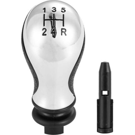 5 Speed Manual Gear Shift Knob Shifter Lever Knobs for Citroen C5 01-08 Xsara Picasso 1999-2008 - Black & Gloss Chrome OE 2403Y8 (1/5)