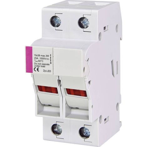 ETI Elektrotechnik 002540213 EFH 10 DC 2p LED Portafusibili Adatto per Fusibili 10,3 x 38 mm 25 A 1000 V 1 pz.