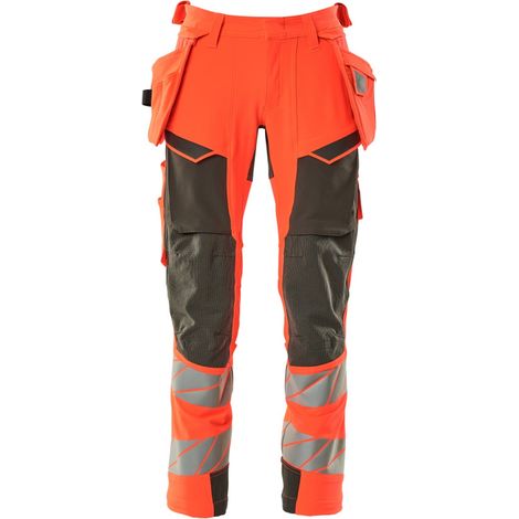 Mascot Warn-Stretchhose mit Hängetaschen 19031-711 Gr. 29 hi-vis rot/dunkelanthrazit (1/4)