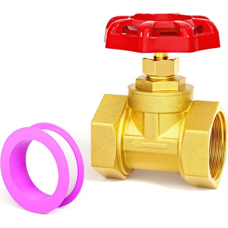 Vanne à soupape industrielle en laiton robuste 1/2" BSP avec poignée à volant pour l'eau, le pétrole et le gaz (1/5)