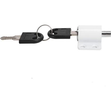 Verrou de sécurité blanc à 3 anneaux pour fenêtre coulissante, boucle antivol pour fenêtre en PVC et acier (maison) (1/5)