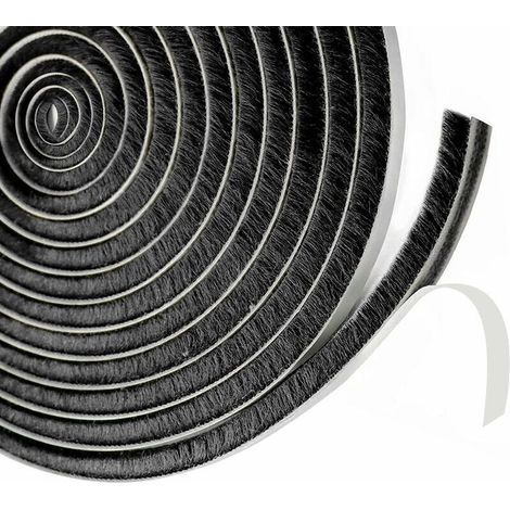 Sliding Door Brush Seal, 9mm(L) x 23mm(D) x 6m(W) Soundproofing Window Seal, Door, Shutter Insulation (Grey) (1/4)