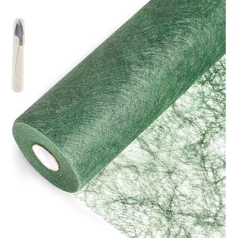Chemin de table en feutre vert foncé, rouleau de 30 cm x 25 m, pour la décoration de table (1/5)