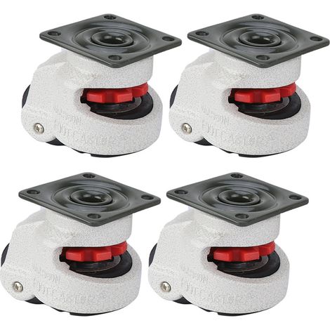Stück 1,5" einziehbare Nivellierrollen für Industriemaschinen, Tragfähigkeit 100 kg (1/5)