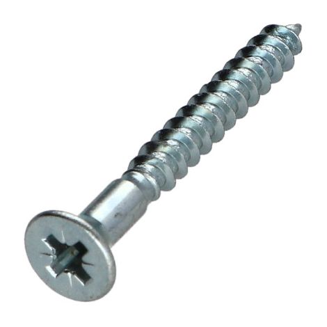 VBA Vis bois agglo Tête fraisée Pozi N°2 4.5X35 Percée Acier zingué - 1 pièce (1/5)