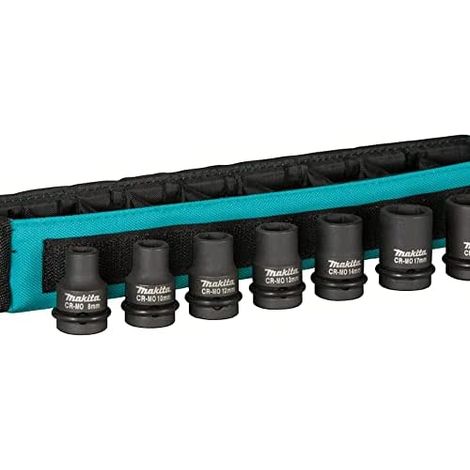 Makita E-02989 Juego de 8 Vasos Plateados para Llaves de Impacto (1/3)