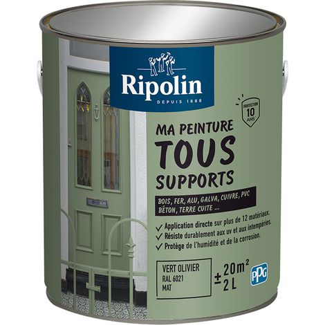 Ma Peinture Tous Supports - Mat - 2L - Vert Olivier - Ripolin (1/4)