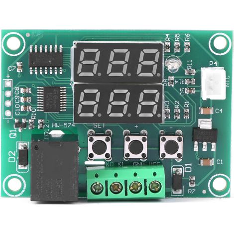 Module Thermostat 12V DC avec Double Affichage LED, Capteur de Température et Relais, Interrupteur de Contrôle Thermique (1/5)