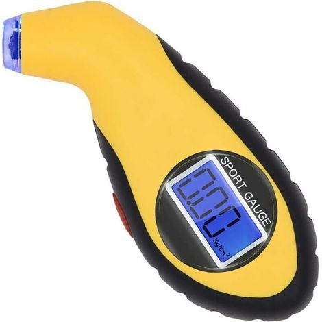 Indicador electrónico digital de presión de neumáticos, manómetro para neumáticos de coche, amarillo (1/5)