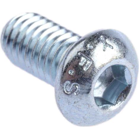 Vis à six pans creux, M6 x 12mm, tête Vis bombée à tête creuse hexagonale, en Acier ( Prix pour Boîte de 50 ) (1/4)