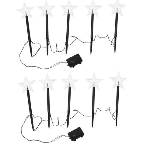 SWANEW 10x Stelle luminose, luci a stringa per esterni, luci a stringa decorative, decorazioni per le vacanze, luce colorata (1/5)