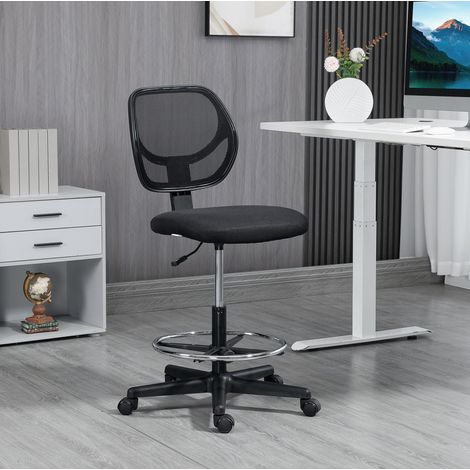 Silla escritorio ergonómica alta ajustable negra OKMYHOME (1/4)