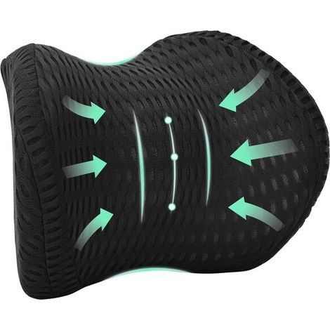 Oreiller cervical en mousse à mémoire de forme noire