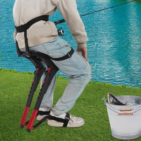 Chair Wearable Exoskeleton 150kg Load-Bearing Portable Chair Adjustable Height & Angle Invisible Seat for Standing Work, Fishing, Hiking & Outdoor Events (1/5)