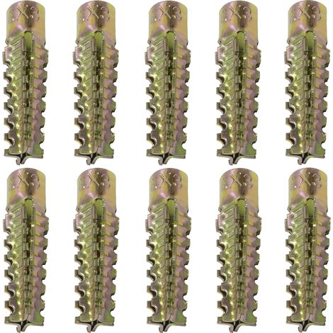 Beijiyi – Lot de 10 chevilles à expansion en métal M6x32mm – Fixation béton, béton cellulaire, carreaux de plâtre – Résistance élevée, montage sans pré-perçage (1/5)