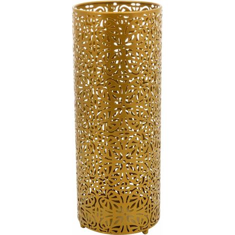 Paragüero redondo de metal dorado d20x50