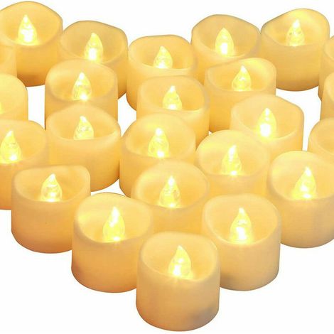 BRAVIX Bougies LED Flamme Vacillante Lumière 24 pcs,Bougies électriques Bougies de Noël pour Noël, Arbre de Noël, paques, Mariage (1/5)