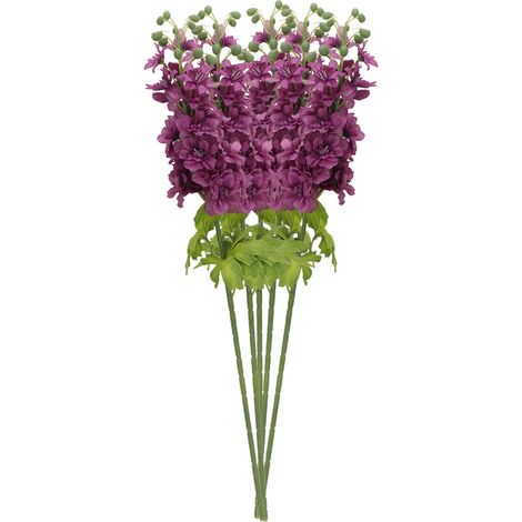 Fleurs Artificielles Violettes - Décoration Réaliste Pour Mariage Et Maison - Bouquet De 6 Tiges (1/5)