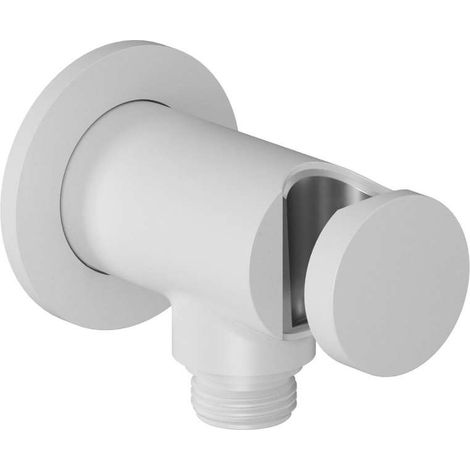 Ravak - Codo de ducha con soporte, blanco mate X070564 (1/3)