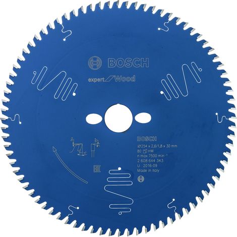 Bosch Accessories Expert for Wood 2608644343 Lama circolare 254 x 30 x 1.8 mm Numero di denti: 80 1 pz. (1/4)