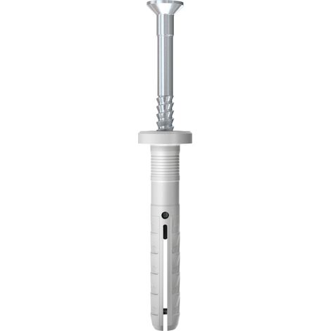 Cheville à frapper Nylon Collerette Fischer avec clou N5X25-1F