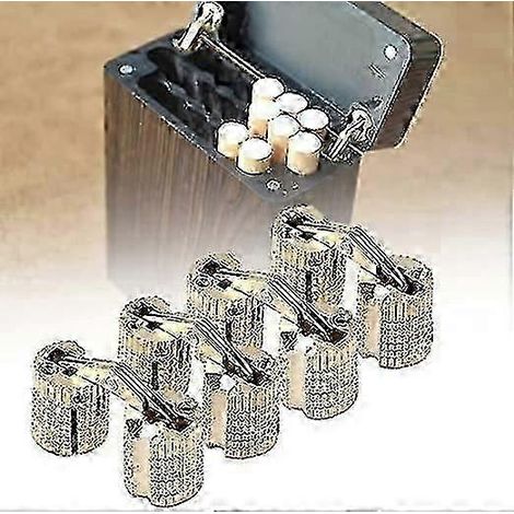 Ensemble de 4 charnières invisibles en laiton de 16 mm, charnières cylindriques pour porte de meuble (1/4)