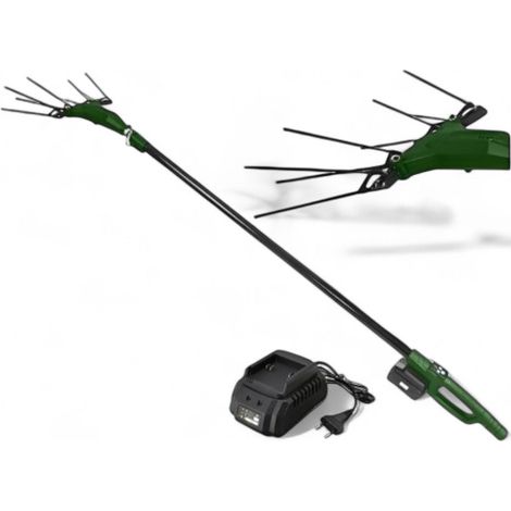 Abbacchiatore scuotitore a batteria 400W con asta telescopica in alluminio per olive (1/4)