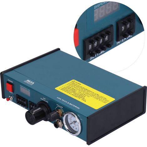 Distributeur de colle semi-automatique en alliage d'aluminium avec minuterie et affichage numérique (prise UE 220 V CA) (1/5)