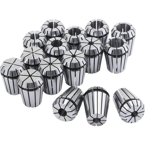 Lot de 16 pièces de serrage ER25 - Mandrin de serrage de 1 à 16 mm - Support ER25 - Pour la gravure et le fraisage