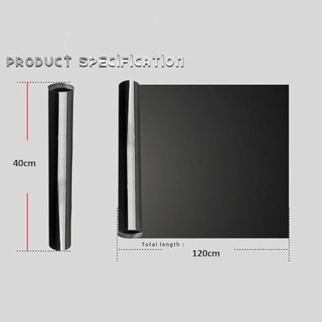 Film teinté pour phares de voiture, film protecteur vinyle pour feux antibrouillard arrière, autocollant noir foncé - 40 cm x 120 cm (1/3)