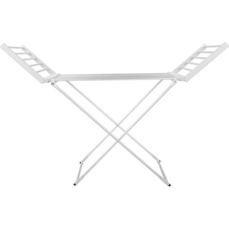 Sèche-Linge Electrique Pliable 220W Etendoir Chauffant Etendoir Pliant d'Intérieur Séchoir à Vêtements avec Ailes Latérales Pui666 (1/4)