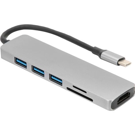 6-in-1 USB-C-zu-HDMI-Adapter-Hub mit USB 3.0- und Audioanschlüssen (1/5)