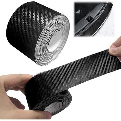 Protection Seuil de Porte Voiture, Protection Porte Voiture 5CMx10M Universel Film de Protection Seuil de Porte Voiture pour Voiture Vélo Moto, Noir, 1 Pièces (1/5)