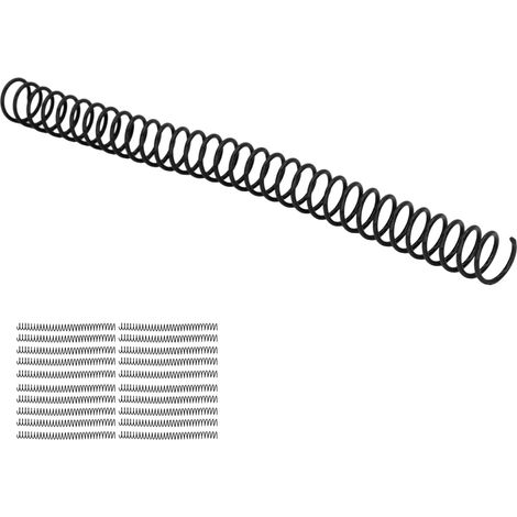 Lot de 20 spirales en plastique noir de 19 mm (3/4 po) de diamètre intérieur et de 30 trous, compatibles avec les cahiers A4 et A5. (1/5)