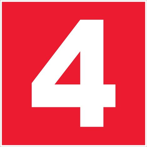 N°4 - 200x200mm - Rigide Rouge - 4220598